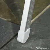 Outsunny Scaun de Pescuit Pliabil cu Cotiere și Spătar Înălțat Reglabil, 75x61.5x76-115 cm, Gri | Aosom Romania
