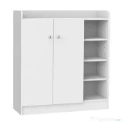 HOMCOM Pantofar Modern din Lemn cu Rafturi pentru Hol, Dulap de Pantofi Încăpător, 83x30x90cm, Alb 