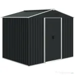 Outsunny Magazie de depositare Gradina cu 2 usi Glisante de ventilatie, Otel