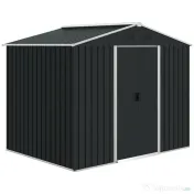 Outsunny Magazie de depositare Gradina cu 2 usi Glisante de ventilatie, Otel 