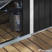 Outsunny Magazie de depositare Gradina cu 2 usi Glisante de ventilatie, Otel 