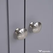 Kleankin Dulap Sub Chiuvetă Baie U-Shape 2 Uși Etajeră Reglabilă MDF Alb Gri 60x30x60cm | Aosom Romania