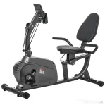 HOMCOM Bicicletă Magnetică Orizontală Scaun Reglabil și Elastice pentru Brațe | Aosom Romania