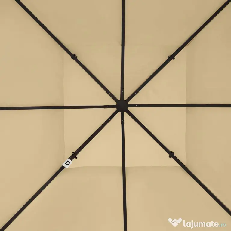 Outsunny Acoperiș de Înlocuire pentru Foișor, Capac de Foișor din Poliester Rezistent la UV cu Acoperiș pe 2 Niveluri, 4x3 m, Crem | Aosom Romania