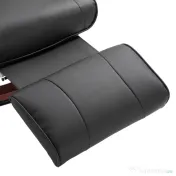 HOMCOM Fotoliu Rabatabil Manual 145° cu Suport pentru Picioare Imitație de Piele Negru | Aosom Romania 