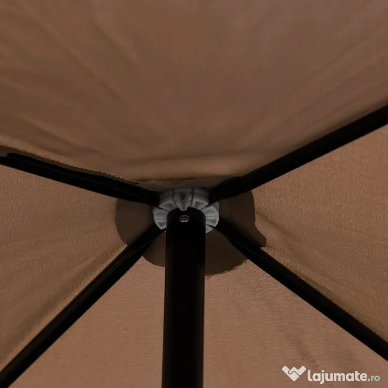 Outsunny Umbrelă Pătrată Externă, Protecție UV, 200x200cm, Design Modern, Cafea | Aosom Romania