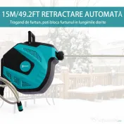 Tambur Retractabil DURHAND cu Furtun 1/2" 15 m și 7 Moduri