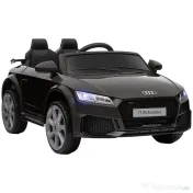 HOMCOM Masina Electrica pentru Copii AUDI TT, Auto Electrica pentru Copii 3-5 Ani cu Telecomanda, USB, Portiere care se deschid si Faruri LED, Negru 