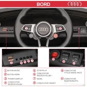 HOMCOM Masina Electrica pentru Copii AUDI TT, Auto Electrica pentru Copii 3-5 Ani cu Telecomanda, USB, Portiere care se deschid si Faruri LED, Negru 