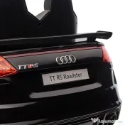HOMCOM Masina Electrica pentru Copii AUDI TT, Auto Electrica pentru Copii 3-5 Ani cu Telecomanda, USB, Portiere care se deschid si Faruri LED, Negru 