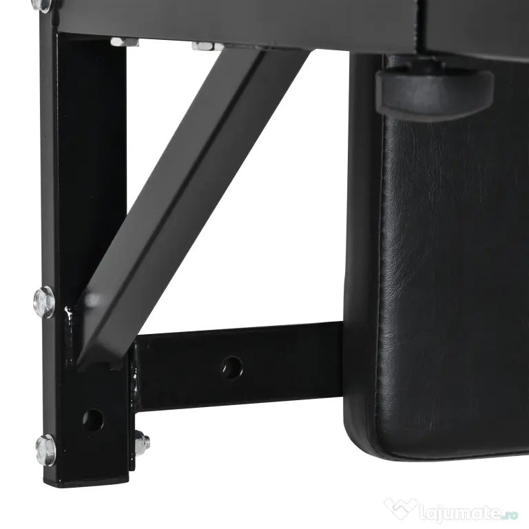 HOMCOM Bară de Tracțiuni pentru Montare pe Perete, Echipament Fitness Acasă, 70x48x53-63cm, Negru | Aosom Romania