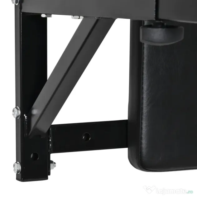 HOMCOM Bară de Tracțiuni pentru Montare pe Perete, Echipament Fitness Acasă, 70x48x53-63cm, Negru | Aosom Romania