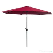 Outsunny Umbrelă de Grădină Inclinabilă 3x2.45m, Poliester Impermeabil, Rosu Bordeaux | Aosom Romania 