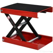 Durhand Suport Ridicare Motociclete Scissor Lift Oțel Platformă Cauciucată Roșu | Aosom Romania 