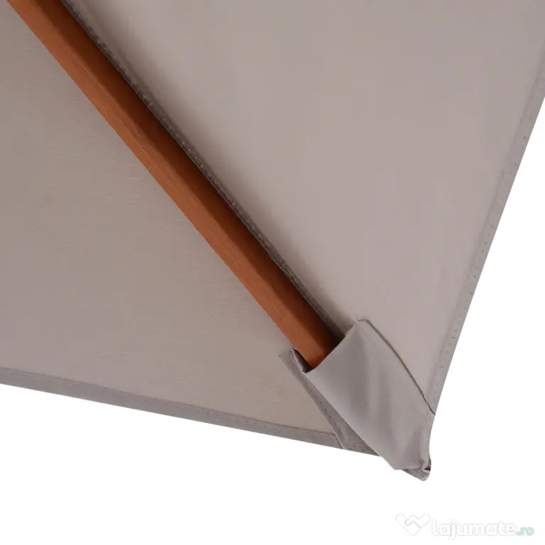 Outsunny Umbrelă de Soare Reglabilă pentru Grădină, Cadru din Lemn, 2x1.5m, Gri | Aosom Romania