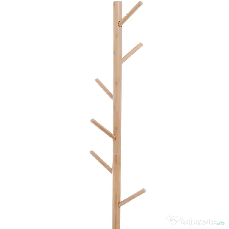 HOMCOM Bancă hol, cu un Cuier în Bambus, Design Modern, Spațiu de Depozitare, Alb și Lemn, 80x30x180 cm | Aosom Romania