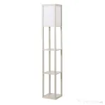 HOMCOM Lampa de Podea cu 3 Polite Integrate Cuplare E27 Putere 40W Stejar