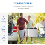 Outsunny Sezlong de Grădină Pliabil cu Spătar Reglabil, Ideal pentru Relaxare în Aer Liber, Crem Alb | Aosom Romania