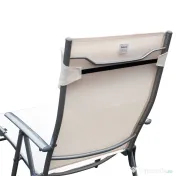 Outsunny Sezlong de Grădină Pliabil cu Spătar Reglabil, Ideal pentru Relaxare în Aer Liber, Crem Alb | Aosom Romania