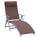 Outsunny Sezlong Relax Rabatabil Pliabil Schelet in Metal 137x63.5x100.5cm Maro