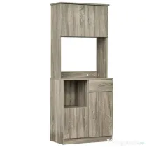 HOMCOM Bufet Modern pentru Bucatarie sau Sala de Pranz, 71x41x178cm, Gri