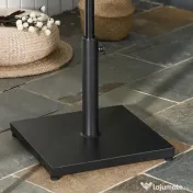 Outsunny Baza pentru Umbrela Patrata Greutate 18kg pentru Stalpi de Φ3/3.5/3.8, 45x45x39cm, Negru