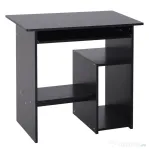 HOMCOM Birou PC Modern din Lemn cu Raft pentru Unitatea Centrală și Spațiu pentru Tastatură Glisantă, 80x45x75 cm, Negru