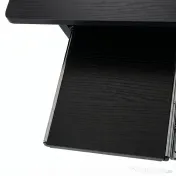 HOMCOM Birou PC Modern din Lemn cu Raft pentru Unitatea Centrală și Spațiu pentru Tastatură Glisantă, 80x45x75 cm, Negru 