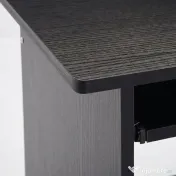 HOMCOM Birou PC Modern din Lemn cu Raft pentru Unitatea Centrală și Spațiu pentru Tastatură Glisantă, 80x45x75 cm, Negru 