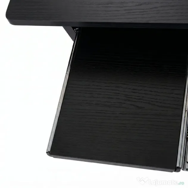 HOMCOM Birou pentru Calculator cu Raft pentru Unitate Centrală și Raft Detașabil pentru Tastatură, 80x45x75 cm, Negru | Aosom Romania