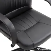 Vinsetto Scaun Birou Negru – Rotativ Captusit cu Roti 