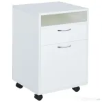 HOMCOM comoda pentru birou, cu roti, 40x35x60cm, alba