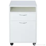 HOMCOM comoda pentru birou, cu roti, 40x35x60cm, alba