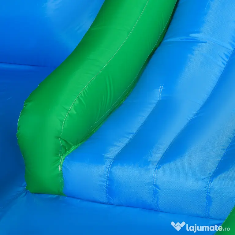 Outsunny Set de Joacă Gonflabil pentru Copii, Tobogan, Trambulină, Piscină, Pistol Apă, 330x245x215cm, Colorat | Aosom Romania