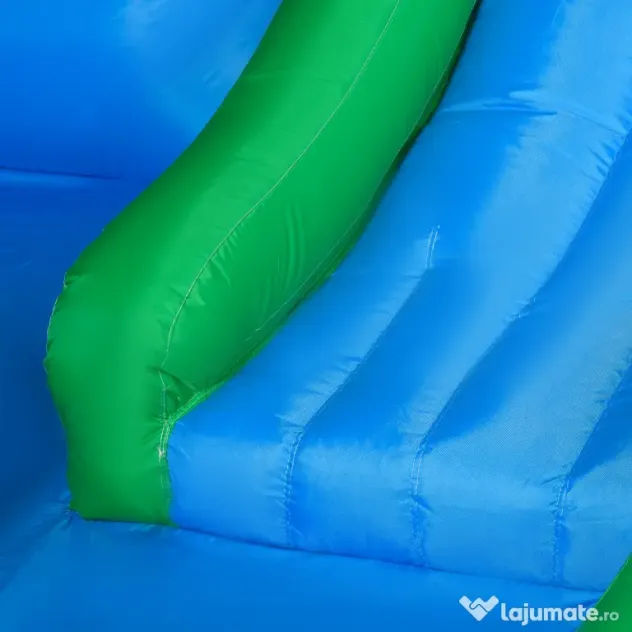 Outsunny Set de Joacă Gonflabil pentru Copii, Tobogan, Trambulină, Piscină, Pistol Apă, 330x245x215cm, Colorat | Aosom Romania