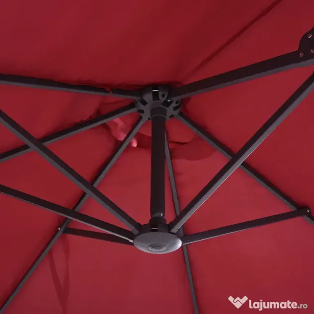 Outsunny Umbrelă Dublă de Grădină în Oțel și Poliester Roșu cu Deschidere Ușoară | Aosom Romania