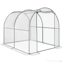 Outsunny Seră de Grădină Tip Tunel, Spațioasă, din PVC, Protecție UV, 250x200x200 cm | Aosom Romania