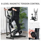 HOMCOM Bicicletă Fitness cu Monitor LCD și 8 Nivele de Rezistență, Antrenament Cardio la Domiciliu | Aosom Romania 
