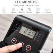 HOMCOM Bicicletă Fitness cu Monitor LCD și 8 Nivele de Rezistență, Antrenament Cardio la Domiciliu | Aosom Romania 