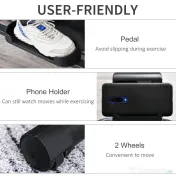 HOMCOM Bicicletă Fitness cu Monitor LCD și 8 Nivele de Rezistență, Antrenament Cardio la Domiciliu | Aosom Romania 