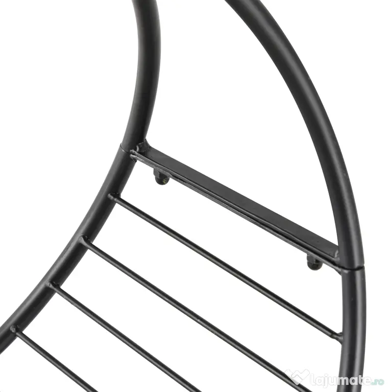 Outsunny Suport pentru lemne de foc Suport lemne in forma de cos design ridicat Greutate maxima 15 kg, negru 45x29.5x47cm | Aosom Romania