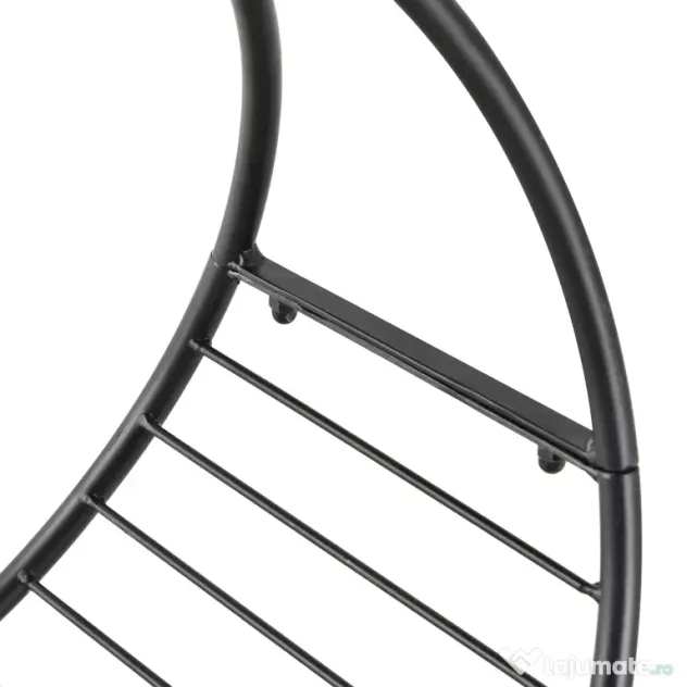 Outsunny Suport pentru lemne de foc Suport lemne in forma de cos design ridicat Greutate maxima 15 kg, negru 45x29.5x47cm | Aosom Romania