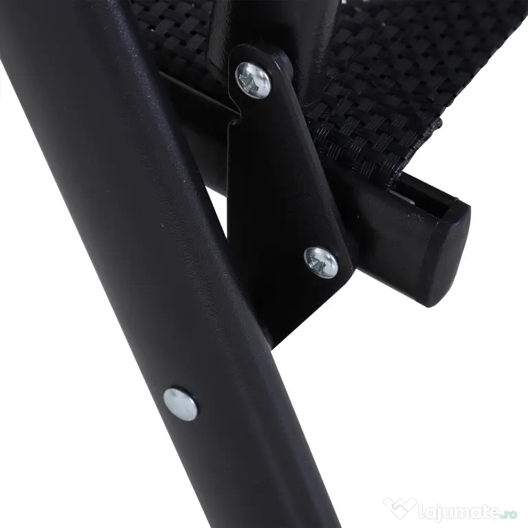 Outsunny Set 2 Scaune de Grădină Pliabile cu Brațe, Scaune pentru Prânz de Exterior din Metal și Texteline, pentru Terasă, Balcon, Curte, Interior și Exterior, 58x64x94cm, Negru | Aosom Romania