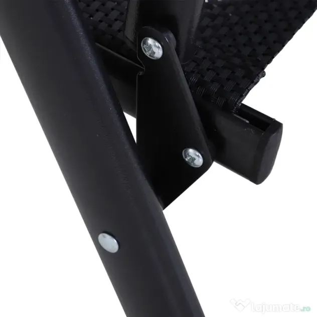 Outsunny Set 2 Scaune de Grădină Pliabile cu Brațe, Scaune pentru Prânz de Exterior din Metal și Texteline, pentru Terasă, Balcon, Curte, Interior și Exterior, 58x64x94cm, Negru | Aosom Romania