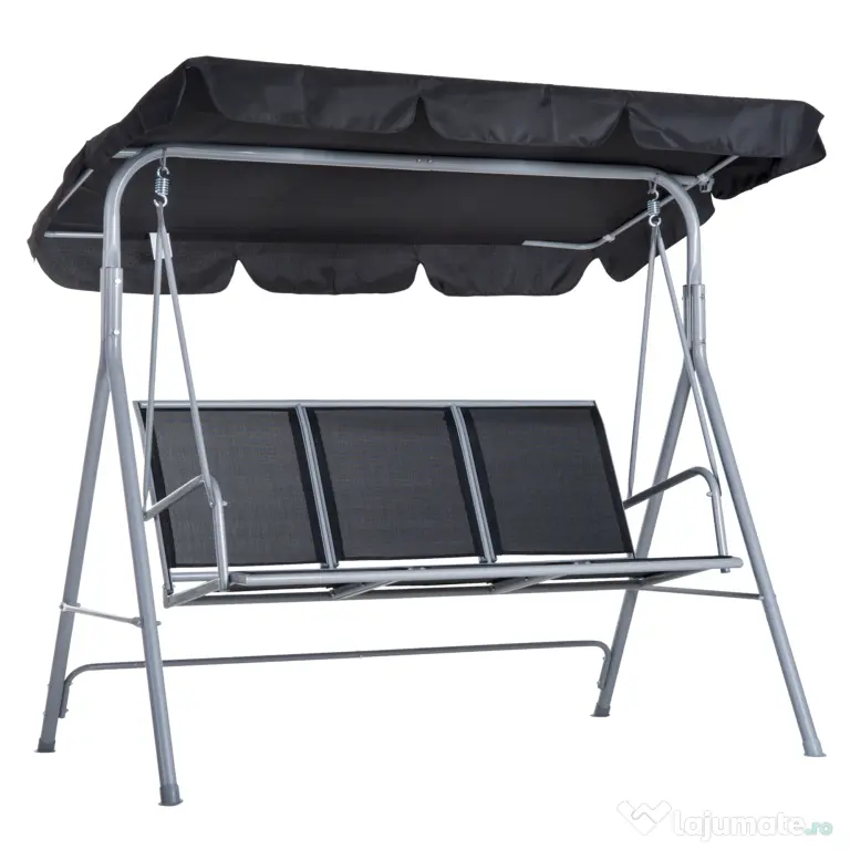 Balansoar de Gradina Outsunny cu 3 Locuri din Metal, 171x108x154cm | Aosom Romania
