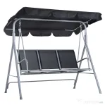 Balansoar de Gradina Outsunny cu 3 Locuri din Metal, 171x108x154cm | Aosom Romania