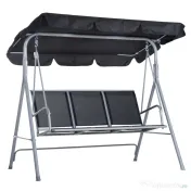 Balansoar de Gradina Outsunny cu 3 Locuri din Metal, 171x108x154cm | Aosom Romania 