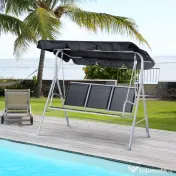 Balansoar de Gradina Outsunny cu 3 Locuri din Metal, 171x108x154cm | Aosom Romania 
