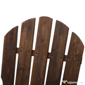 Outsunny Scaun Balansoar de Gradina din Lemn de Molid, Culoarea Lemn 88x68x92cm | Aosom Romania