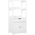 kleankin Dulap multifunctional cu rafturi, MDF, 60x33x122.5 cm, Alb